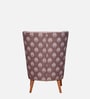 Orlan Fabric Wing Chair In Brown Floral Colour Orlan Fabric Wing Chair In Brown Floral Colour