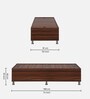 Elijah Single Bed in Brown Finish with Box Storage