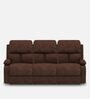 Elimon Fabric 3 Seater Manual Recliner in Brown Colour