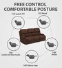 Elimon Fabric 3 Seater Manual Recliner in Brown Colour