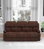 Elimon Fabric 3 Seater Manual Recliner in Brown Colour