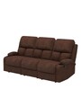 Elimon Fabric 3 Seater Manual Recliner in Brown Colour