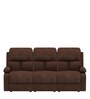 Elimon Fabric 3 Seater Manual Recliner in Brown Colour