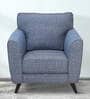 Elina Fabric 1 Seater Sofa In Blue Colour