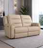 Elio Leather Fabric Electric Recliner 2 Seater Sofa In Beige Colour