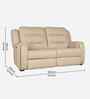 Elio Leather Fabric Electric Recliner 2 Seater Sofa In Beige Colour
