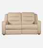 Elio Leather Fabric Electric Recliner 2 Seater Sofa In Beige Colour