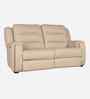 Elio Leather Fabric Electric Recliner 2 Seater Sofa In Beige Colour