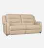 Elio Leather Fabric Electric Recliner 3 Seater Sofa In Beige Colour