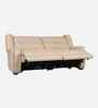 Elio Leather Fabric Electric Recliner 3 Seater Sofa In Beige Colour