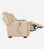 Elio Leather Fabric Electric Recliner 3 Seater Sofa In Beige Colour