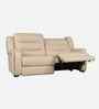 Elio Leather Fabric Electric Recliner 3 Seater Sofa In Beige Colour