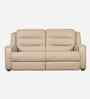 Elio Leather Fabric Electric Recliner 3 Seater Sofa In Beige Colour