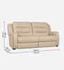 Elio Leather Fabric Electric Recliner 3 Seater Sofa In Beige Colour