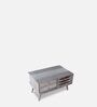 Eliptical Tribal Coffee Table In Grey & White Finish