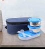 Elite  Blue Stainless steel  3 Container Lunch Box