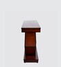 Elite Solid Wood Console Table in Brown & Gold Finish