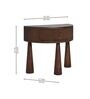 Elite Corner Side Table In Walnut Finish