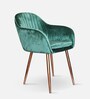 Elite Velvet Dining Chair in Teal Green Colour