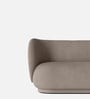 Elite Elegance Suede 2 Seater Sofa In Grey Colour