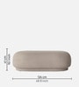 Elite Elegance Suede Ottoman Bench In Grey Colour