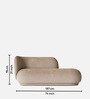 Elite Elegance Velvet Fabric 2 Seater Sofa In Beige Colour