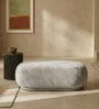 Elite Elegance Velvet Fabric Ottoman Bench In Grey Colour