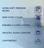 Blue Solid- Embroidery 180 TC Polyester King Sized Bedsheet With 2 Pillow Covers
