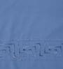 Blue Solid- Embroidery 180 TC Polyester King Sized Bedsheet With 2 Pillow Covers