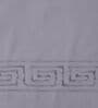 Grey Solid- Embroidery 180 TC Polyester King Sized Bedsheet With 2 Pillow Covers