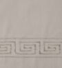 Grey Solid- Embroidery 180 TC Polyester King Sized Bedsheet With 2 Pillow Covers