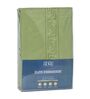 Olive Solid- Embroidery 180 TC Polyester King Sized Bedsheet With 2 Pillow Covers