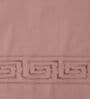 Peach Solid- Embroidery 180 TC Polyester King Sized Bedsheet With 2 Pillow Covers