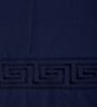 Blue Solid- Embroidery 180 TC Polyester King Sized Bedsheet With 2 Pillow Covers