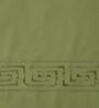 Olive Solid- Embroidery 180 TC Polyester King Sized Bedsheet With 2 Pillow Covers