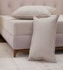 Grey Solid- Embroidery 180 TC Polyester King Sized Bedsheet With 2 Pillow Covers