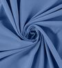 Blue Solid- Embroidery 180 TC Polyester King Sized Bedsheet With 2 Pillow Covers