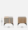 Elite Bedside Table in Brown & Grey Finish with Drawer