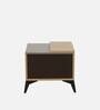 Elite Bedside Table in Brown & Grey Finish with Drawer