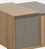 Elite Bedside Table in Brown & Grey Finish with Drawer