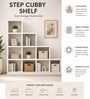 Elite Harmony Contemporary Book Shelf In Off White Finish