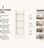 Elite Harmony Contemporary Book Shelf In Off White Finish