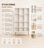 Elite Harmony Contemporary Book Shelf In Off White Finish