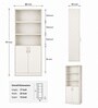 Elite Harmony Contemporary Book Shelf In Off White Finish