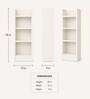 Elite Harmony Contemporary Book Shelf In Off White Finish