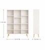 Elite Harmony Contemporary Book Shelf In Off White Finish