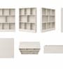 Elite Harmony Contemporary Book Shelf In Off White Finish