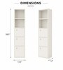 Elite Harmony Contemporary Book Shelf In Off White Finish