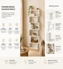 Elite Harmony Contemporary Book Shelf In Off White Finish