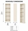 Elite Harmony Contemporary Book Shelf In Off White Finish